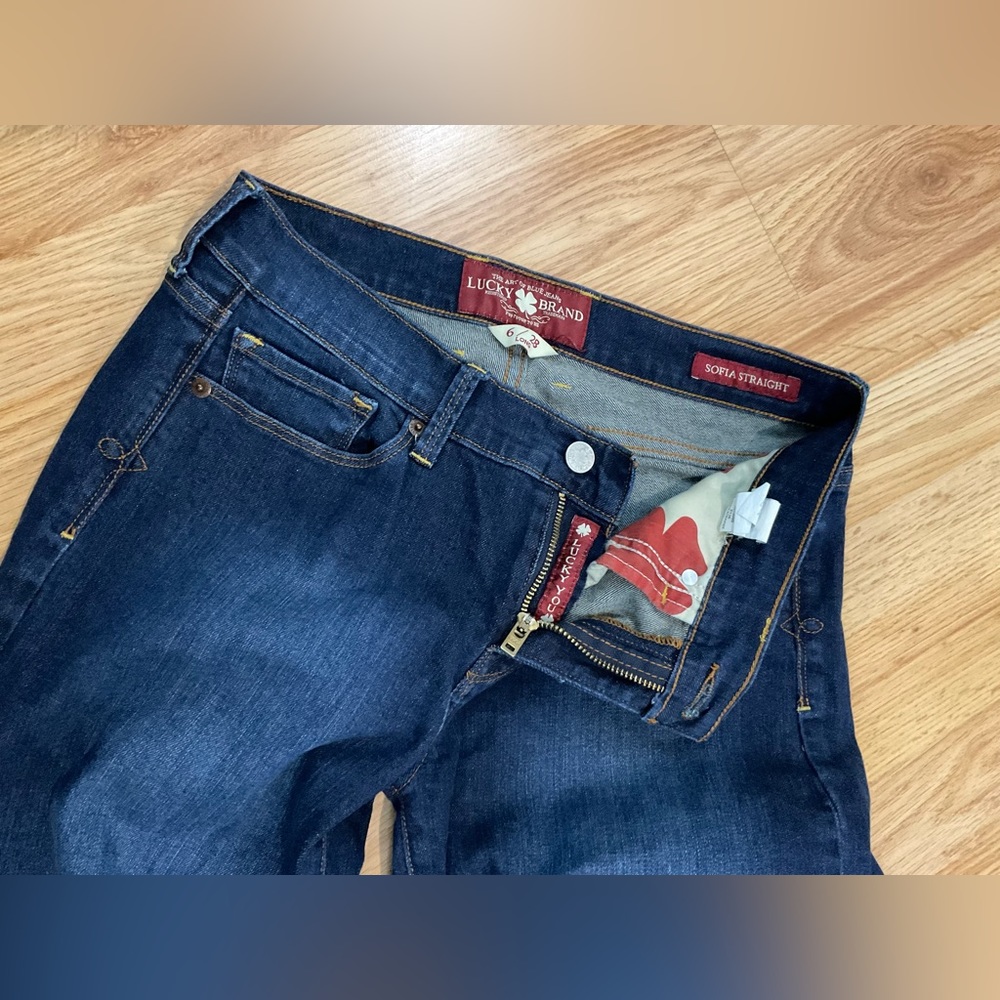 Lucky Brand - Sofia Straight Blue Jeans - size 28 Long